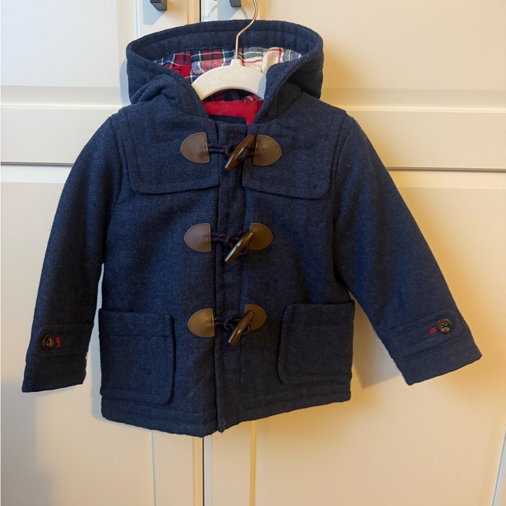 GAP Navy Hooded Toggle Pea Coat for Kids